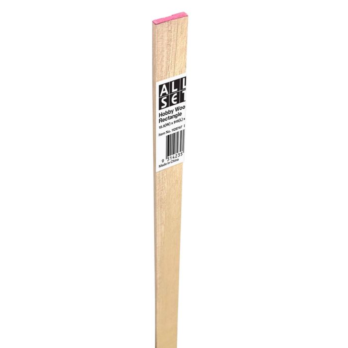 All Set 915 x 3 x 12.5mm Purple Rectangle Hobby Wood