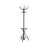 Costway 12 Hook Metal Coat Rack Clothes Hat Stand Black