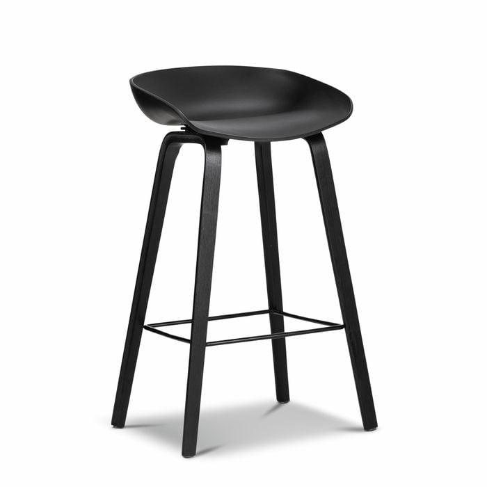 Replica Set of 2 All Black Hay Bar Stools