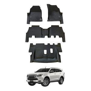 AUSGO 3-Row Set Car Floor Mats for ISUZU MUX MU-X 2021-Onwards Floor Liners