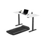 Lifespan Fitness V-FOLD Treadmill with ErgoDesk Automatic Standing Desk 1500mm in White/Black
