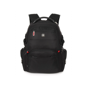 Swiss Waterproof 15.6" Laptop School Travel Shoulder Bag - Black