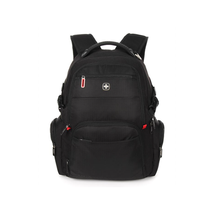 Swiss Waterproof 15.6" Laptop School Travel Shoulder Bag - Black