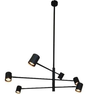 PELO Matte Black 6 Light Pendant