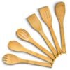 Catzon 6 Pcs Bamboo Spoons for Cooking Non-Stick Lightweight Spatulas