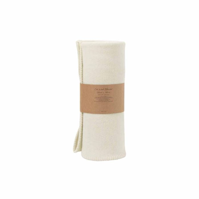 Little Gem Cream Australian Wool Cot Blanket 120 x 160 cm