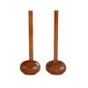 Anygleam Brown 2pcs Wooden Ladle Food Kitchen Tableware