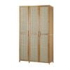 Oikiture Wardrobe Clothes Storage Cabinet Large Cupboard 3 Doors 6 Shelves