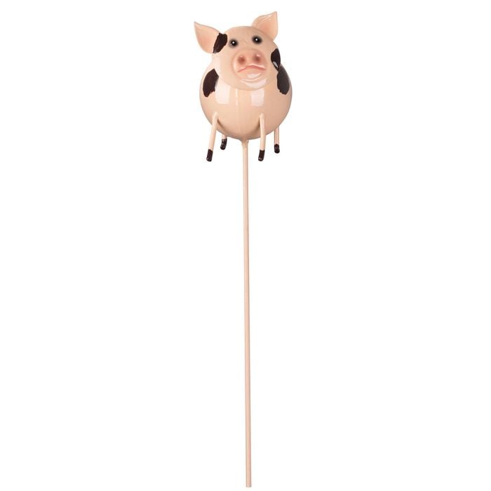 Northcote Pottery 7 x 30cm 3D Pig Metal Decorative Garden Stake