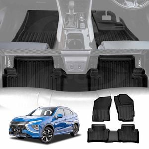3D Floor Mats for Mitsubishi Eclipse Cross 2021-2025 Heavy Duty All Weather Mats Carpet Liner Set