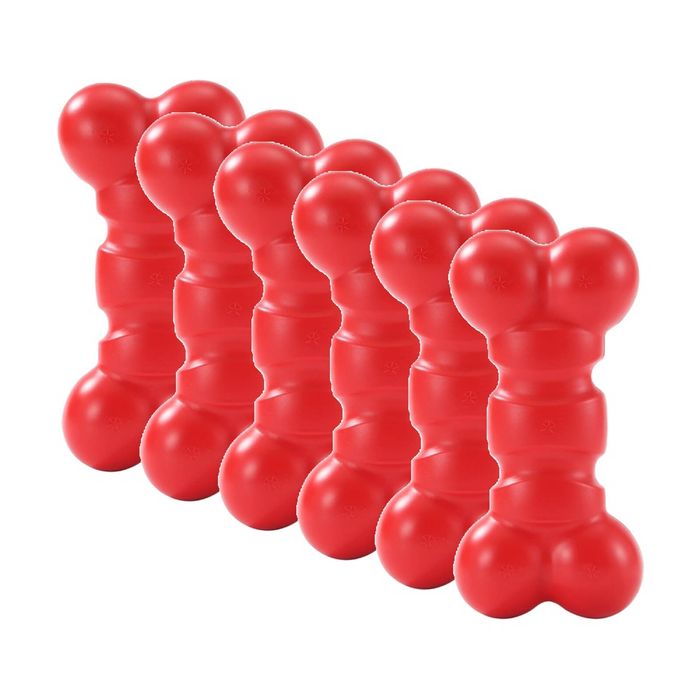6x Paws And Claws Heavy Duty Jumbo Chew Bone TPR Dog Pet Toy 17x8.2cm Assorted