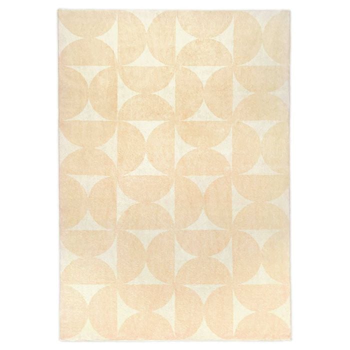 Loopsie-290cm X 200cm-koda Beige And Cream Geometric Washable Rug