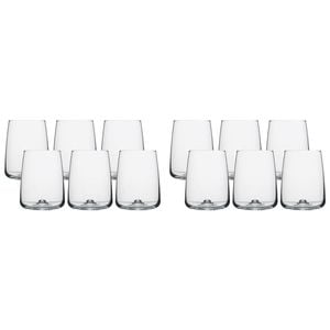 12pc Ecology Ida Stemless Wine Glasses 530ml - Clear