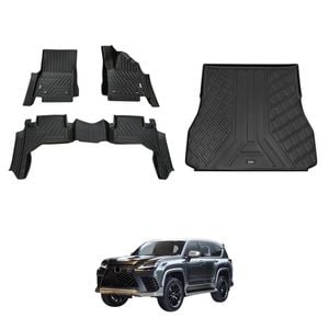 AUSGO Floor Mats & Boot Liner Set for Lexus LX500d LX600 5-Seat 2025-Onwards Car Floor Liners Cargo Mat