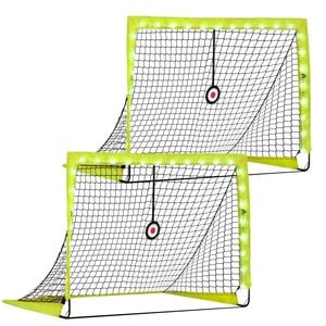 ADVWIN Portable Soccer Goal 1.8M Wide, Light Up Soccer Net for Backyard Kids, Junior, Adults, with Carry Bag, 2 Pack