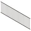 ProtectorAl 1201-2400 x 900mm Black Satin Raked Up to 15º Flat Top Garden Fence Panel