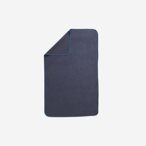 Decathlon - Microfibre Striped Towel Size L 80 X 130 Cm - Blue - One Size