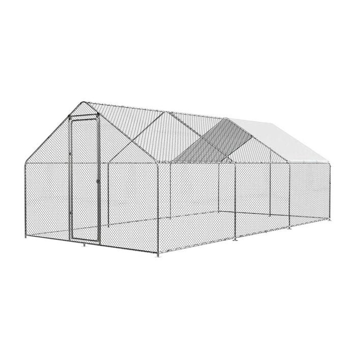 Topet 300x600x195cm Large Walk-in Pet Chicken Run Coop Rabbit Hutch Hen House