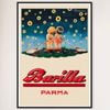 Galrie Barilla Parma Star Gazing Vintage Poster Framed Art Print for Home Decor, Black Frame, 70 x 100cm (28 x 40inch)
