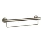 evekare 600mm Brushed Nickel Towel Rail with Grab Rail