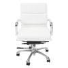 Sk Designer Living | Eames Inspired Mid Back Soft Pad Management Desk / Office Chair - White