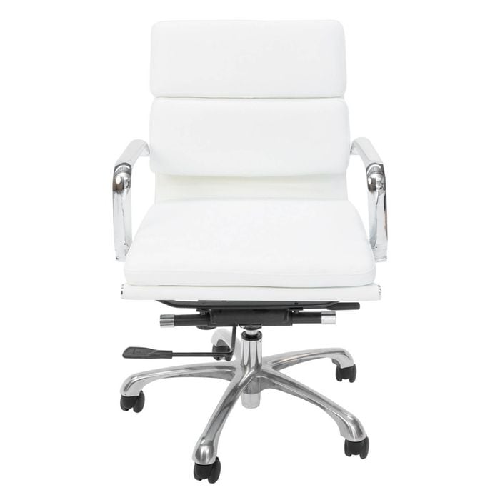 Sk Designer Living | Eames Inspired Mid Back Soft Pad Management Desk / Office Chair - White