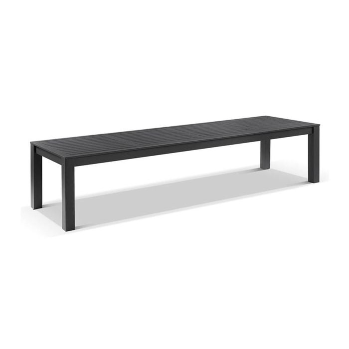 Santorini Large 3.55m Outdoor Rectangle Aluminium Dining Table Charcoal