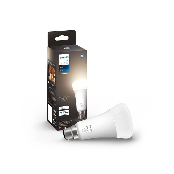 Philips 15.5W 1600lm A67 Warm White Hue LED B22 Globe - 1 Pack
