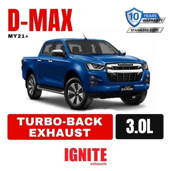 Ignite Exhausts Isuzu D-Max 4JJ3 3L 3" Turbo Back Off-Road Exhaust With Cat & Muffler