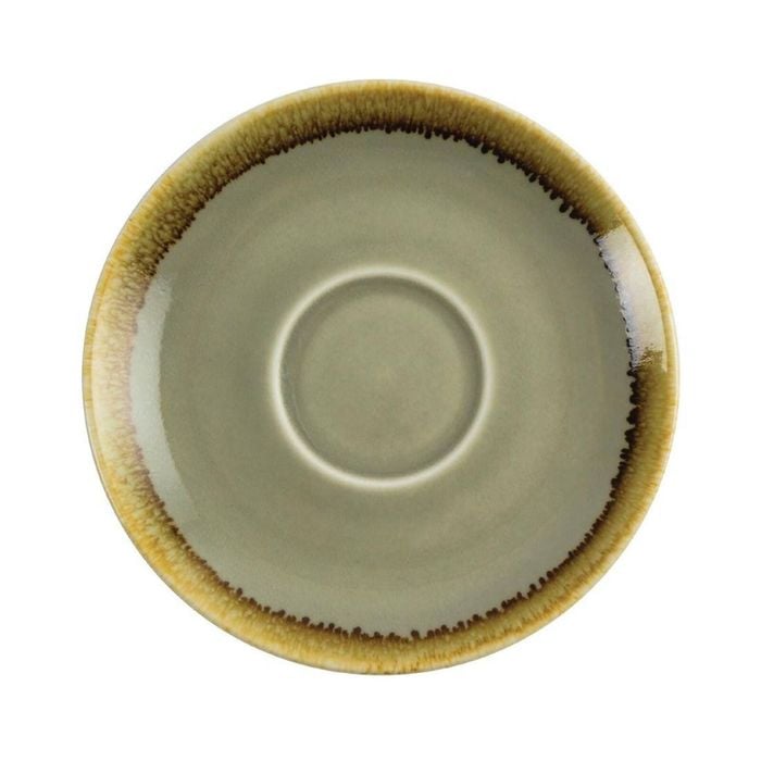Olympia Cappuccino Saucer Kiln Moss 140mm 6 Pack Commercial Tableware
