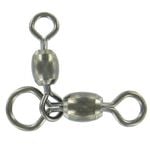 10 Pack of Size 1x2 Shogun 3 Way Crane Swivels - 160/125lb Black Crossline Crane Fishing Swivels