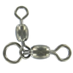 10 Pack of Size 1x2 Shogun 3 Way Crane Swivels - 160/125lb Black Crossline Crane Fishing Swivels