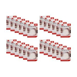 24x 60pc Culinary Kitchen Paper Patty Muffin Cupcake Cups Set White