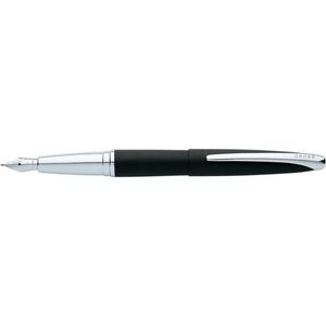 Cross Atx Basalt Medium Fountain Pen Nib Office Writing Stationery Black/chrome