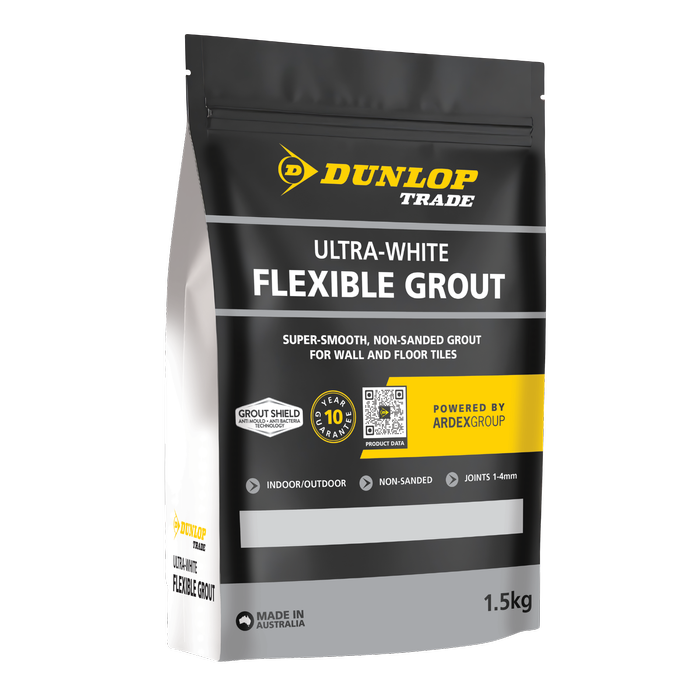 Dunlop 1.5kg Ultra White Flexible Coloured Grout