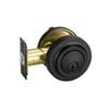 Delf Matte Black Low Profile Round Single Cylinder Deadbolt