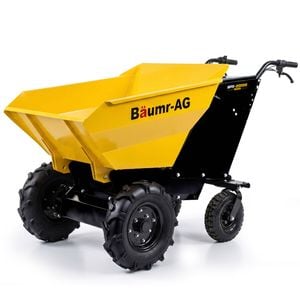 BAUMR-AG 300kg / 110L Electric Wheelbarrow, Motorised Tipping Action, 48V 20Ah Battery Powered Mini Dumper