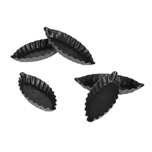 Matfer Bourgeat Exopan Fluted Boat Mould - 100mm, Non-Stick, Pack of 25
