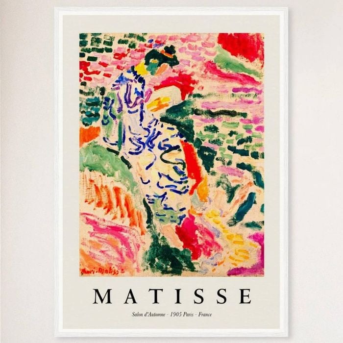 Galrie La Japonaise by Henri Matisse Framed Art Print for Elegant Home Decor, White Frame, 50 x 70cm (20 x 28inch)