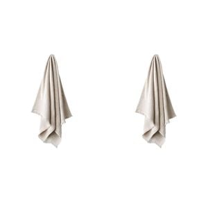 2PK Linen House Aria Sand Cotton/Bamboo Bath Mat 60x80cm - Natural