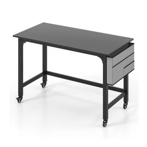 Costway 1.2m Mobile Computer Desk Home Office Writing Study Table Black