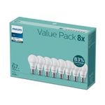 Philips A60 B22 Led 1150lm Warm White 11W Globe - 8 Pack