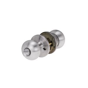 Lockwood Satin Stainless Steel Symmetry Manor Entrance Knobset