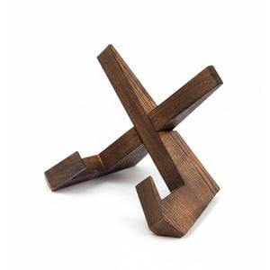 Wooden Cookbook Stand for Kitchen Counter - Farmhouse Recipe Display