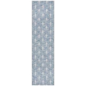 The Rug Connection Deck 5502 Blue 300x80cm - Medium Runner Pet Friendly Outdoor Rug