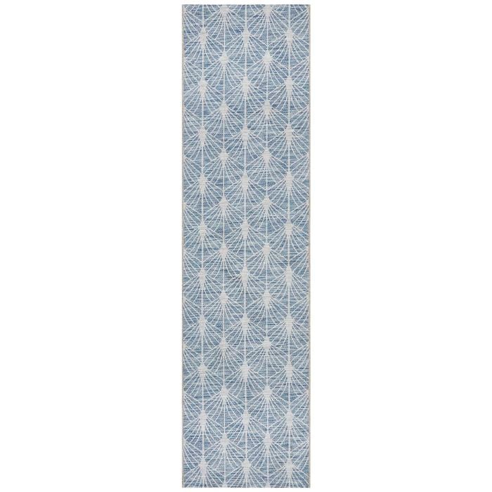 The Rug Connection Deck 5502 Blue 300x80cm - Medium Runner Pet Friendly Outdoor Rug