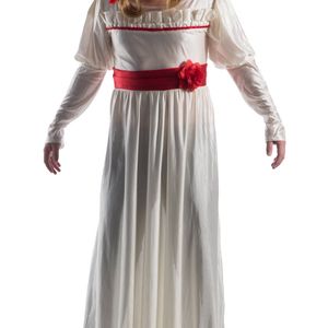 Annabelle Deluxe Costume Dress With Mask And Wig Adult Halloween White