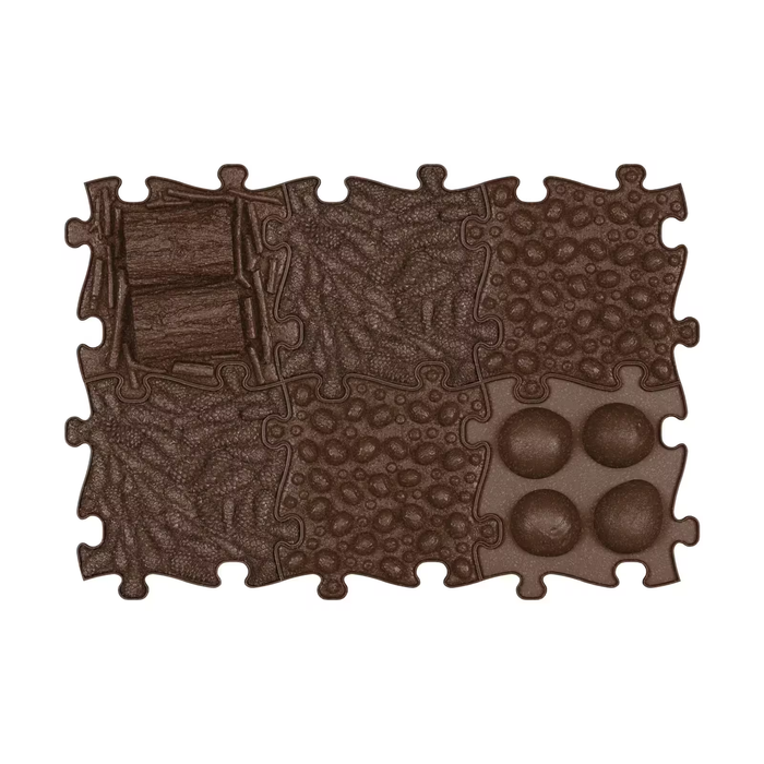 TINNITOTS - 6 Piece Set - Brown - Muffik Eco Set - Sensory Playmat