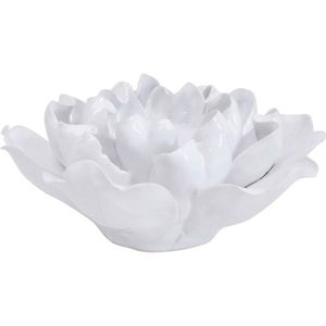 LVD Ceramic Tealight Candle Holder 14.5cm Home Tabletop Display Decor White