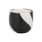 Astin 140 x 120mm Black Abstract Painted Pot